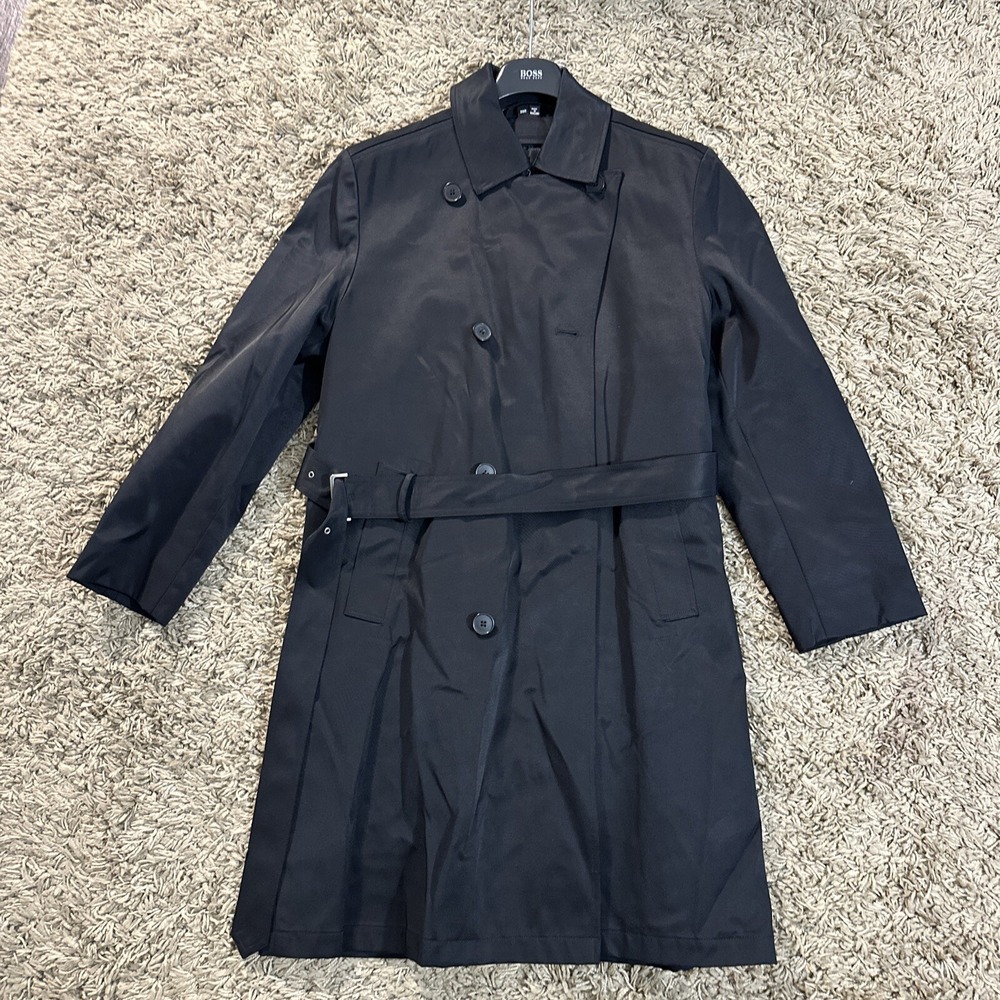 KENNETH COLE NEW YORK Men's Pea Coat with Vest Black Size 38R